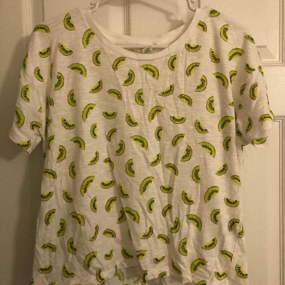 Forever 21 Kiwi Printed Crop Top